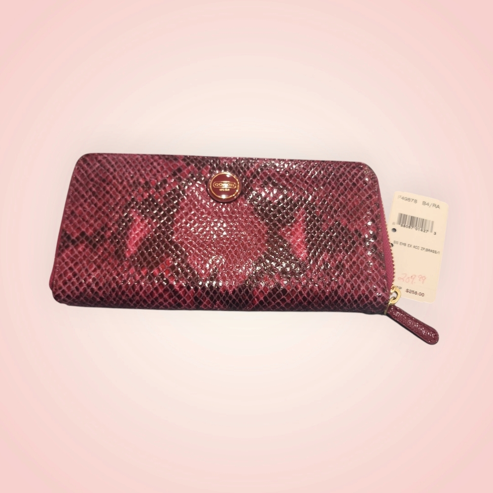 NWT Coach Embossed Wallet